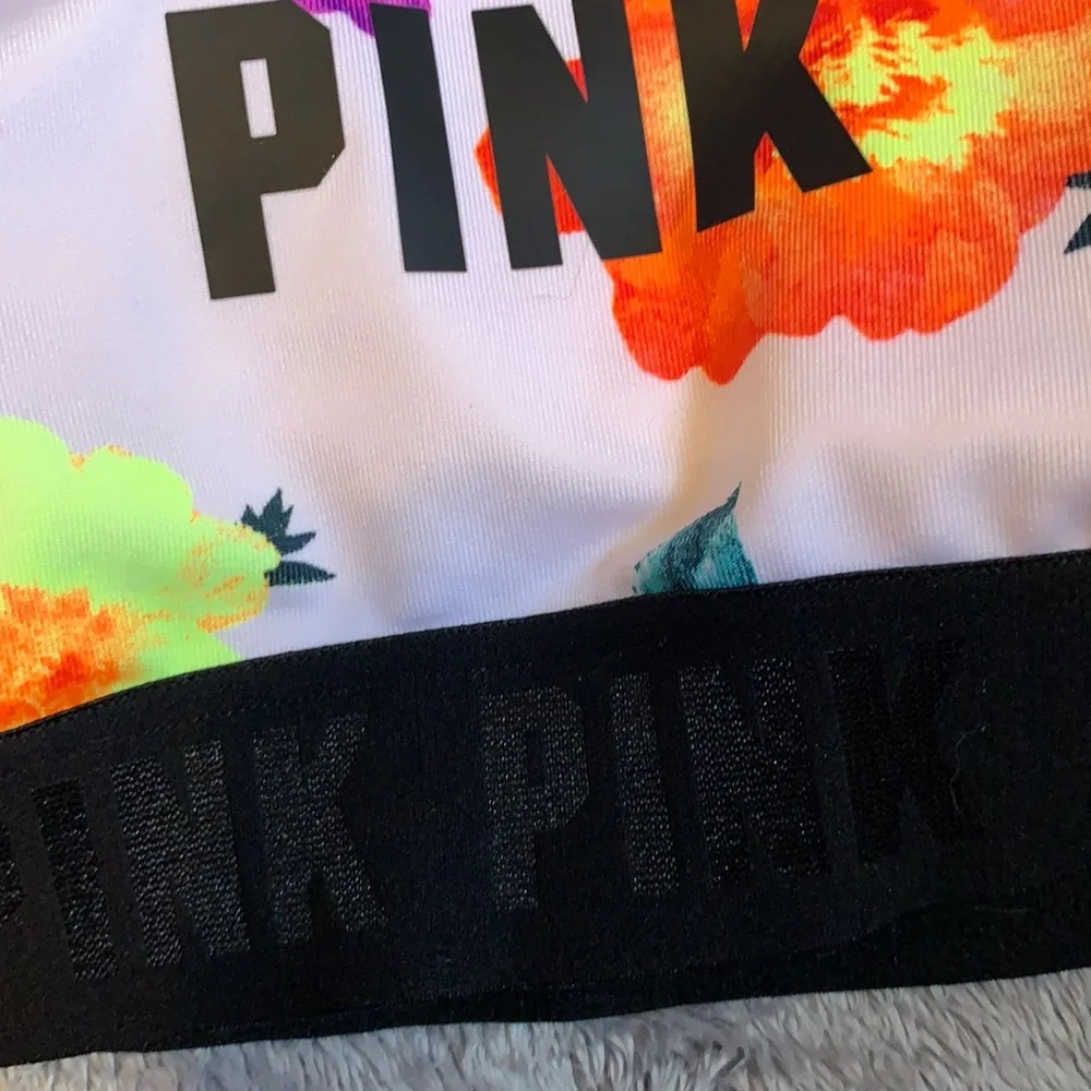 PINK Ultimate Floral Logo Sports Bra